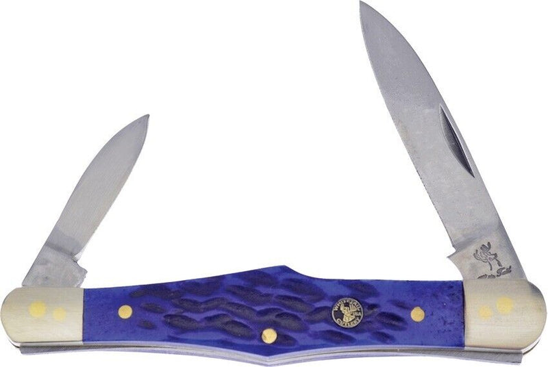 Frost Cutlery Country Whittler Pocket Knife Stainless Steel Blades Blue Pick Bone Handle T382BLPB -Frost Cutlery - Survivor Hand Precision Knives & Outdoor Gear Store