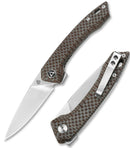 QSP Knife Leopard Folding Knife 3" 14C28N Sandvick Steel Blade Micarta Handle 135D -QSP Knife - Survivor Hand Precision Knives & Outdoor Gear Store