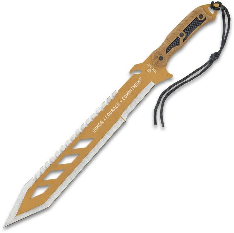 United Cutlery USMC Machete Knife 17.3" Stainless Steel Blade Desert Tan ABS Handle 3377 -United Cutlery - Survivor Hand Precision Knives & Outdoor Gear Store