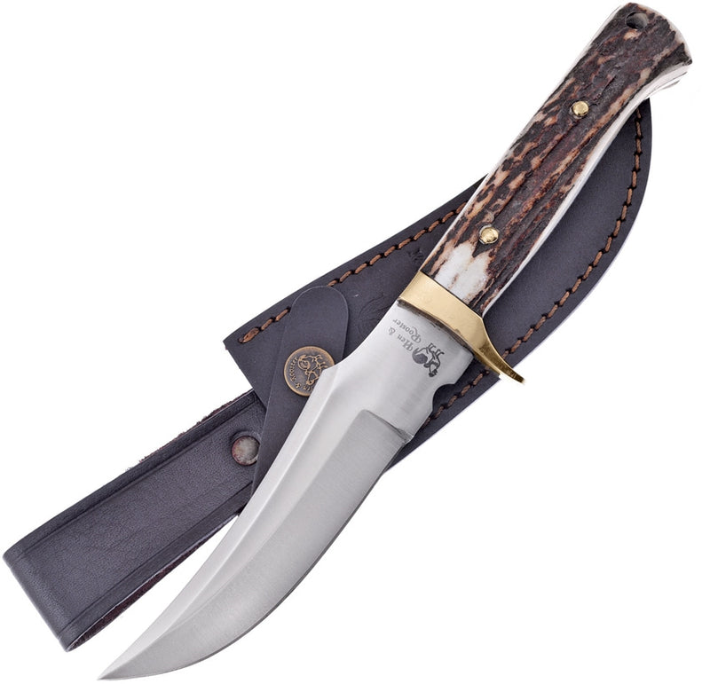 Hen & Rooster Fixed Knife 5.5" Stainless Steel Full Tang Blade Deer Stag Handle 184 -Hen & Rooster - Survivor Hand Precision Knives & Outdoor Gear Store