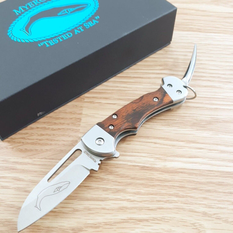 Myerchin Generation 2 Crew Folding Knife 2.5" German Steel Blade Wood Handle WF377 -Myerchin - Survivor Hand Precision Knives & Outdoor Gear Store