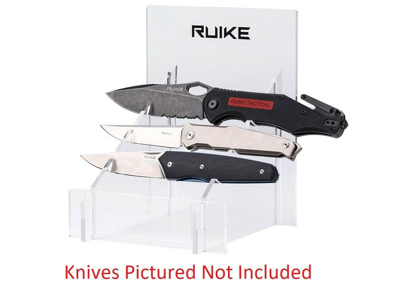 RUIKE Low Layer Display Rack Acrylic Construction Dimensions 8" x 6.5" x 6.5" ED1099 -RUIKE - Survivor Hand Precision Knives & Outdoor Gear Store