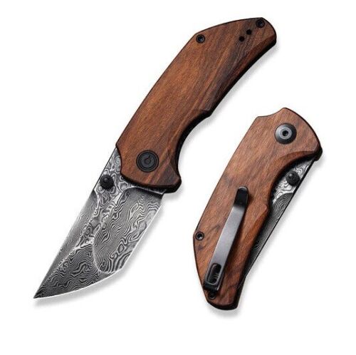 Civivi Thug 2 Folding Knife 2.69" Damascus Steel Blade Cuibourtia Wood Handle 20028CDS1 -Civivi - Survivor Hand Precision Knives & Outdoor Gear Store