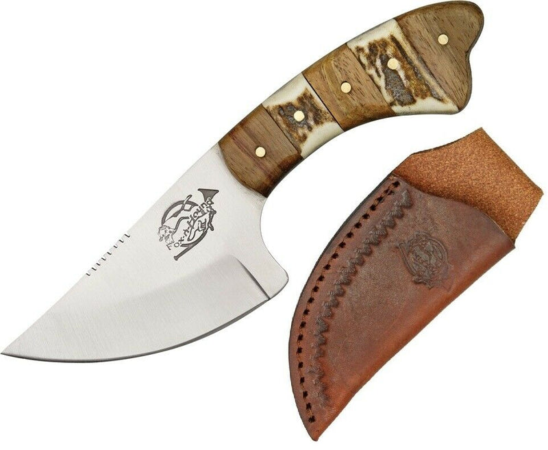 Fox-N-Hound Fixed Knife 3.12" Stainless Steel Full Tang Blade Stag / Wood Handle 620 -Fox-N-Hound - Survivor Hand Precision Knives & Outdoor Gear Store