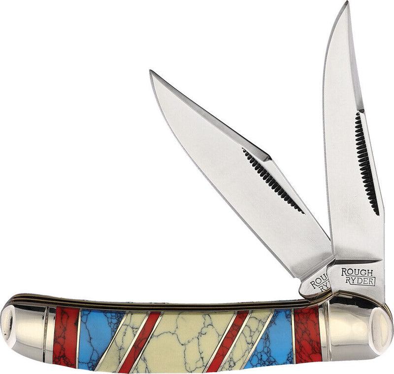 Rough Ryder Copperhead Pocket Knife Stainless Steel Clip/Skinner Blades Stone Handle 2400 -Rough Ryder - Survivor Hand Precision Knives & Outdoor Gear Store