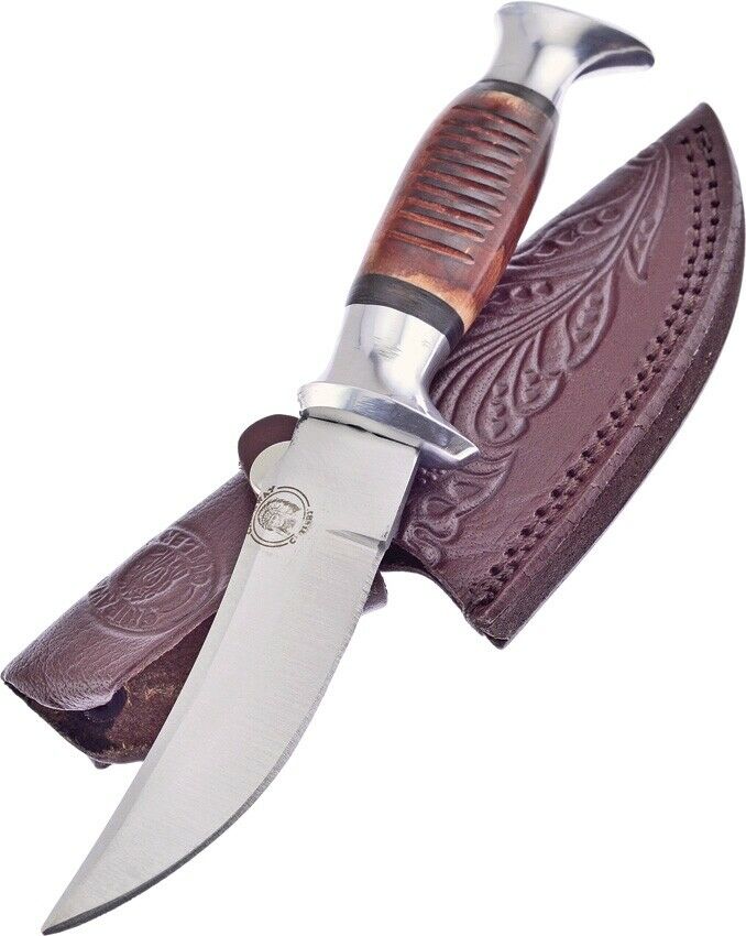 Frost Cutlery Hunter Fixed Knife 4" Stainless Steel Blade Brown Bone Handle W935BRN -Frost Cutlery - Survivor Hand Precision Knives & Outdoor Gear Store