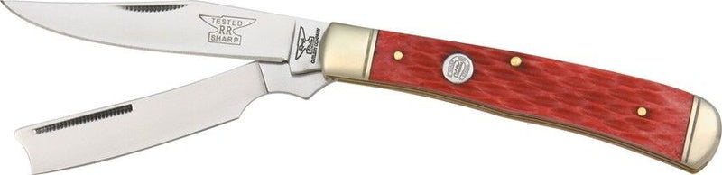 Rough Rider Razor Trapper Pocket Knife Stainless Steel Blades Red Jigged Bone Handle 274 -Rough Ryder - Survivor Hand Precision Knives & Outdoor Gear Store