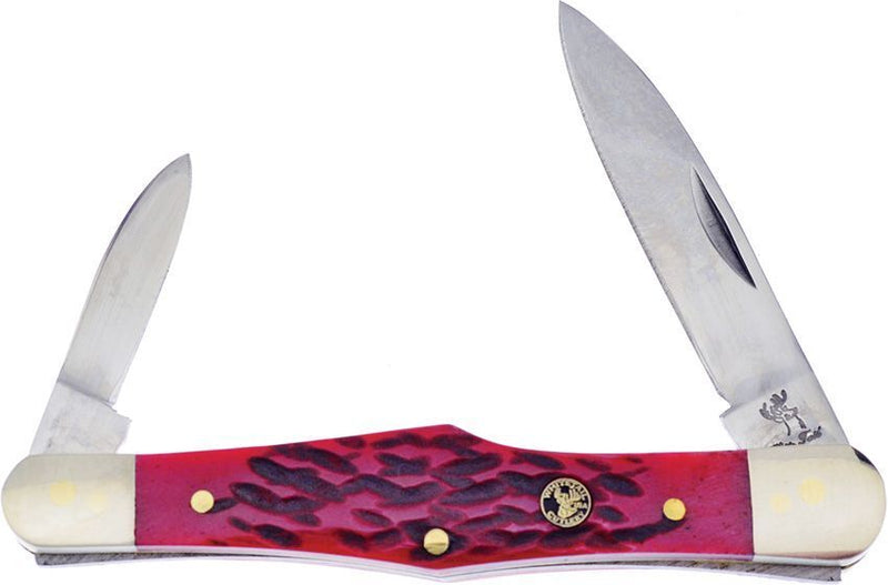 Frost Cutlery Country Whittler Pocket Knife Stainless Steel Blades Red Pick Bone Handle T382RPB -Frost Cutlery - Survivor Hand Precision Knives & Outdoor Gear Store