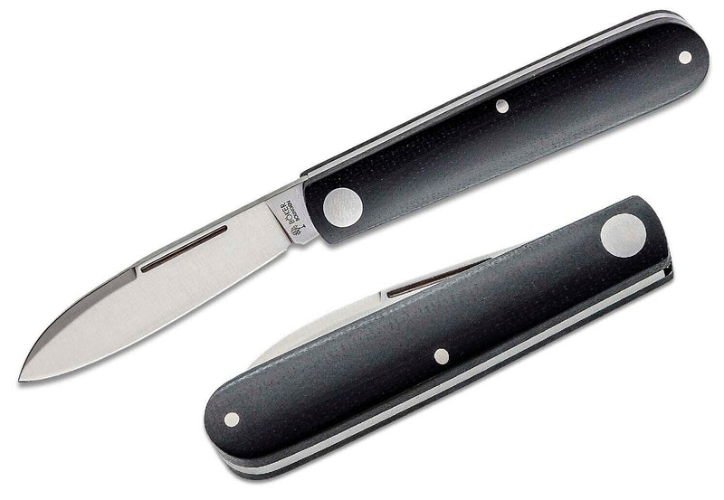 Boker Prime Barlow Folding Knife 2.75" Bohler N690 Steel Blade Black Burlap Micarta Handle 116942 -Boker - Survivor Hand Precision Knives & Outdoor Gear Store