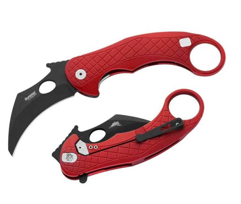 LionSTEEL L.E.ONE Folding Knife 3.25" CPM MagnaCut Steel Blade Red Aluminum Handle LE1ARB -LionSTEEL - Survivor Hand Precision Knives & Outdoor Gear Store