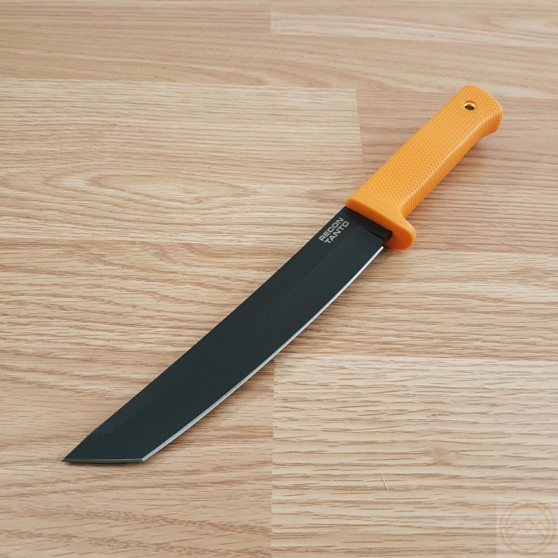 Cold Steel Recon Fixed Knife 7" Black Powder Coated SK5 Carbon Steel Tanto Blade Orange Kray-Ex Handle 49LRTORBK -Cold Steel - Survivor Hand Precision Knives & Outdoor Gear Store