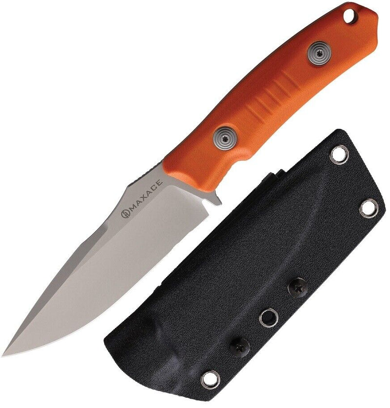 Maxace Baal Fixed Knife 4" Vanadis 4E Steel Full Tang Blade Orange G10 Handle XMBL02 -Maxace - Survivor Hand Precision Knives & Outdoor Gear Store