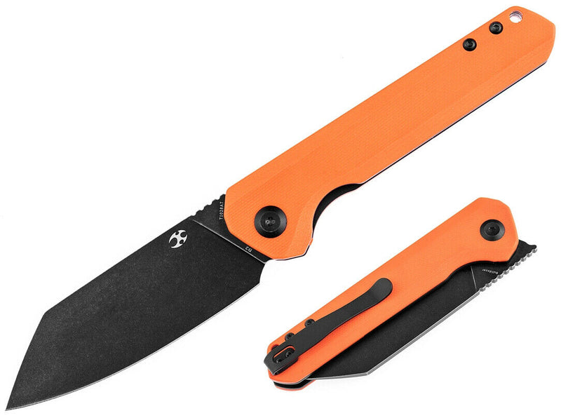 Kansept Knives Bulldozer Folding Knife 3.75" D2 Tool Steel Blade Orange G10 Handle 1028A7 -Kansept Knives - Survivor Hand Precision Knives & Outdoor Gear Store