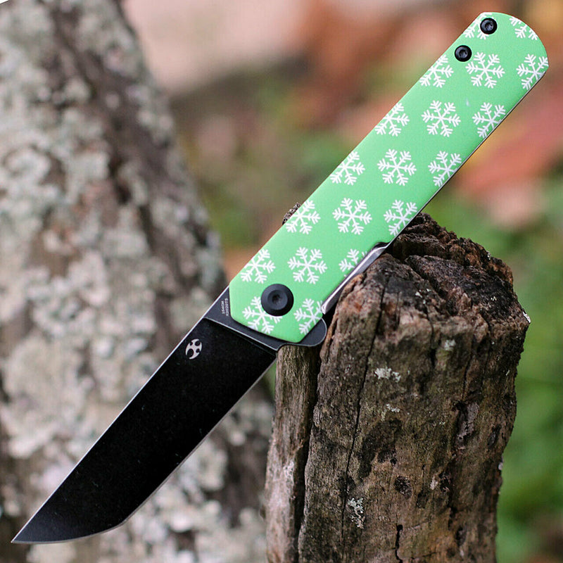 Kansept Knives Foosa Liner Folding Knife 3" 154CM Steel Blade Green G10 Handle 2020T5 -Kansept Knives - Survivor Hand Precision Knives & Outdoor Gear Store