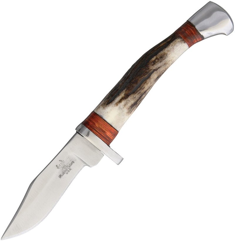 Frost Cutlery Fixed Knife 2.5" Stainless Steel Blade Stag Bone And Pakkawood Handle WT1003 -Frost Cutlery - Survivor Hand Precision Knives & Outdoor Gear Store