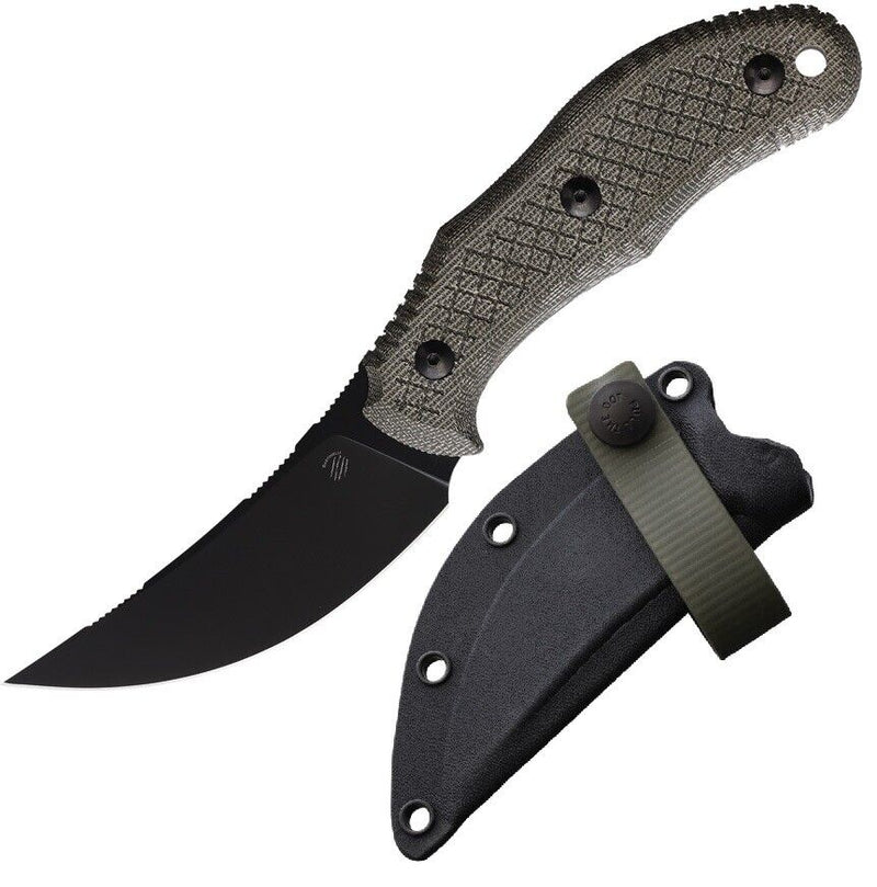 Bastinelli Knives Custom Chopper Black G10 Fixed Blade 3.5 M390