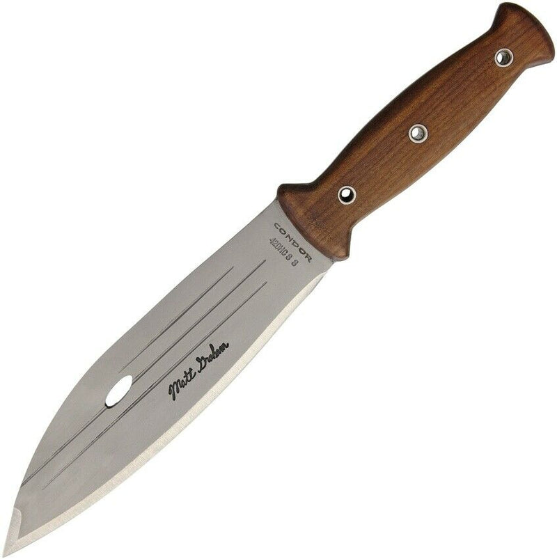 Condor Primitive Bush Fixed Knife 8" 420HC Steel Full Tang Blade Hardwood Handle TK2428 -Condor - Survivor Hand Precision Knives & Outdoor Gear Store