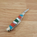 Rough Ryder Congress Pocket Knife Stainless Steel Blades Turquoise/MOP/Stone Handle 2405 -Rough Ryder - Survivor Hand Precision Knives & Outdoor Gear Store