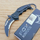 Fox Rescue Karambit Linerlock Folding Knife 2.63" N690 Steel Blade G10 Handle 599RS -Fox - Survivor Hand Precision Knives & Outdoor Gear Store