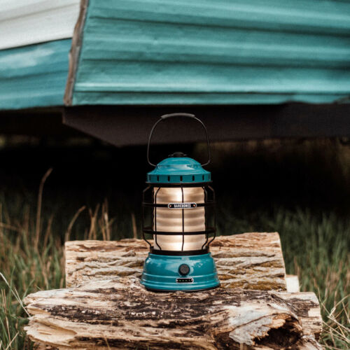 Barebones Living Forest Lantern Teal 6" x 9.5" x 6" Warm Ambient LED Light Stamped Steel/Plastic/Rubber Construction RE161 -Barebones Living - Survivor Hand Precision Knives & Outdoor Gear Store