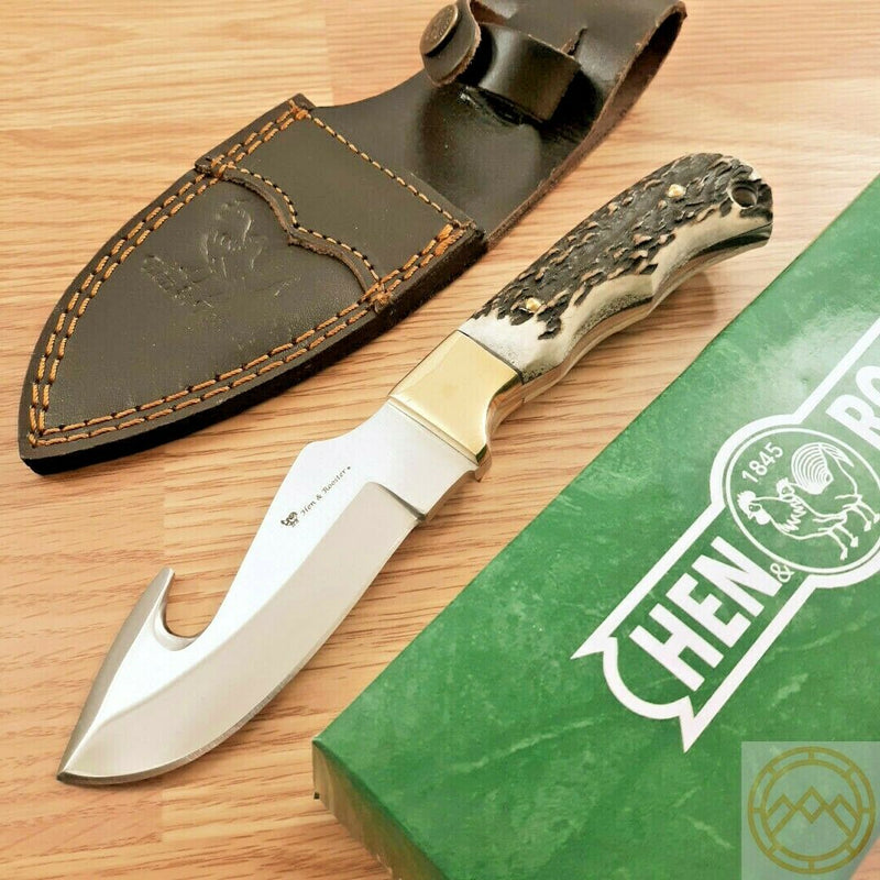 Hen & Rooster Fixed Knife 4.25" Stainless Steel Full Tang Blade Deer Stag Handle 0070 -Hen & Rooster - Survivor Hand Precision Knives & Outdoor Gear Store