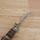 Rough Ryder Fixed Knife 4.5" Stainless Steel Skinner Blade Leather And Turquoise Handle 2390 -Rough Ryder - Survivor Hand Precision Knives & Outdoor Gear Store