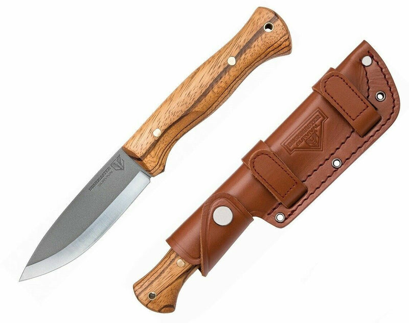 United Cutlery Bushmaster Survival Fixed Knife 4.38" 1095HC Steel Blade Brown Wood Handle 3249 -United Cutlery - Survivor Hand Precision Knives & Outdoor Gear Store