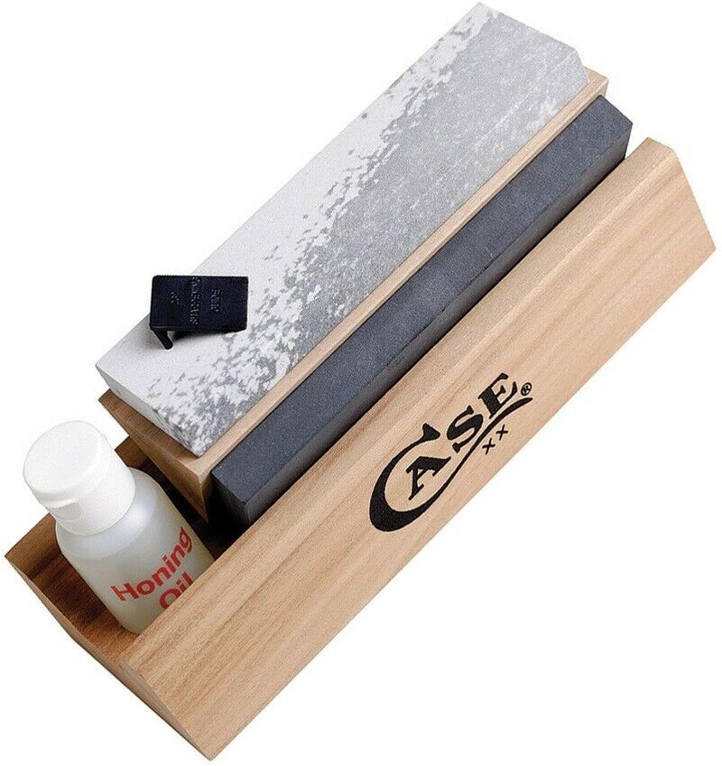 Case XX Tri-Hone Sharpening Kit Three Grits Non-Slip Base Novaculite Honing Oil 09399 -Case Cutlery - Survivor Hand Precision Knives & Outdoor Gear Store