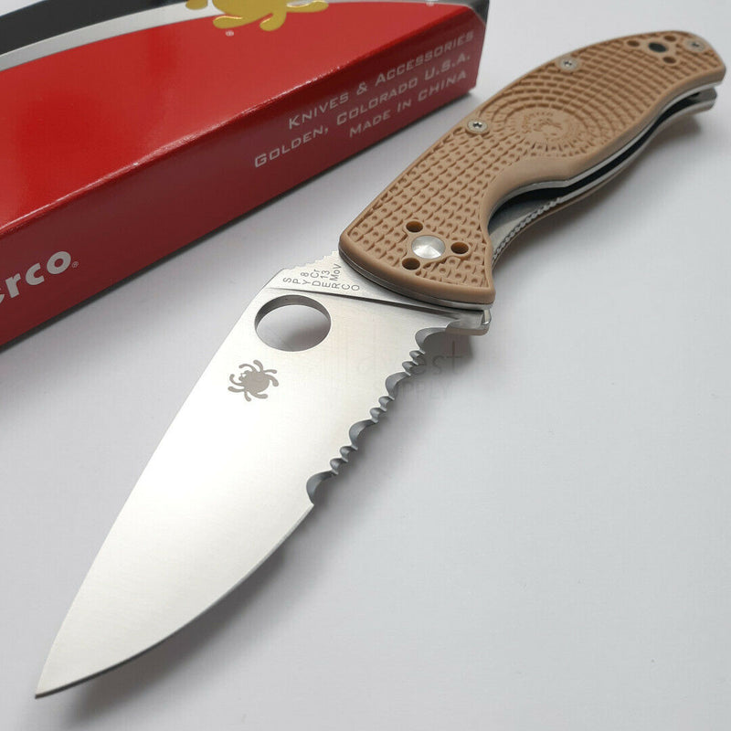 Spyderco Tenacious Linerlock Folding Knife 3.38" 8Cr13MoV Steel Blade FRN Handle 122PSTN -Spyderco - Survivor Hand Precision Knives & Outdoor Gear Store
