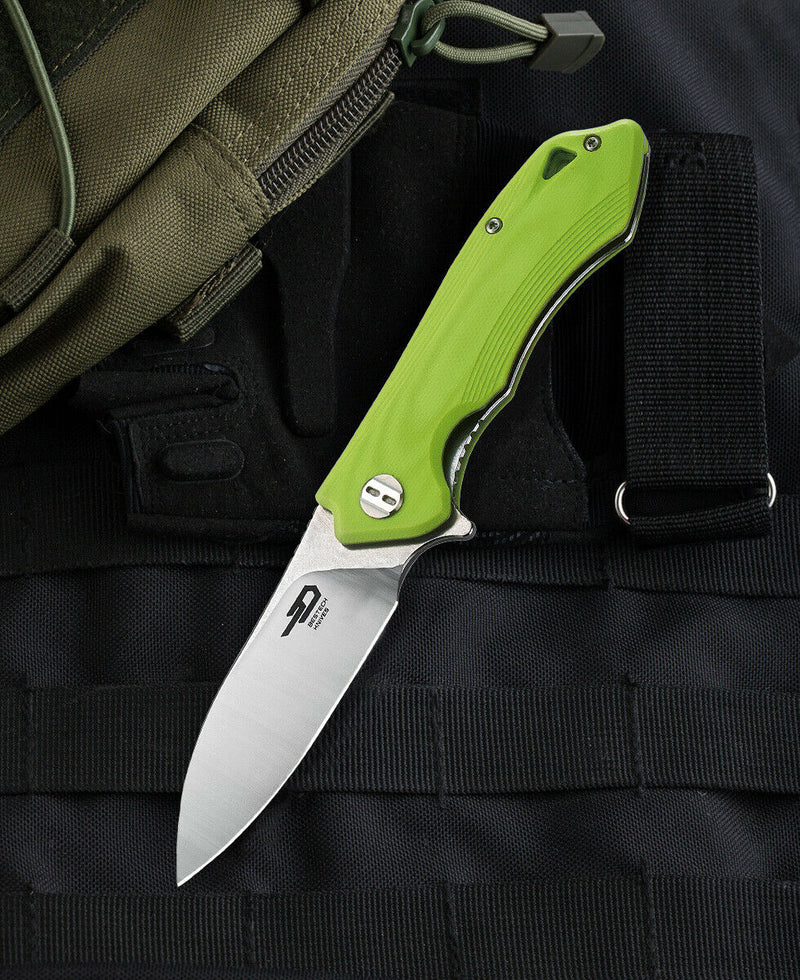 Bestech Knives Beluga Folding Knife 3" D2 Tool Steel Blade Neon Green G10 Handle G11F2 -Bestech Knives - Survivor Hand Precision Knives & Outdoor Gear Store