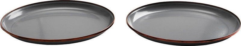 Barebones Living Enamel Salad Plate Set Stainless Trim/Copper-Like Patina/Steel Core RE374 -Barebones Living - Survivor Hand Precision Knives & Outdoor Gear Store