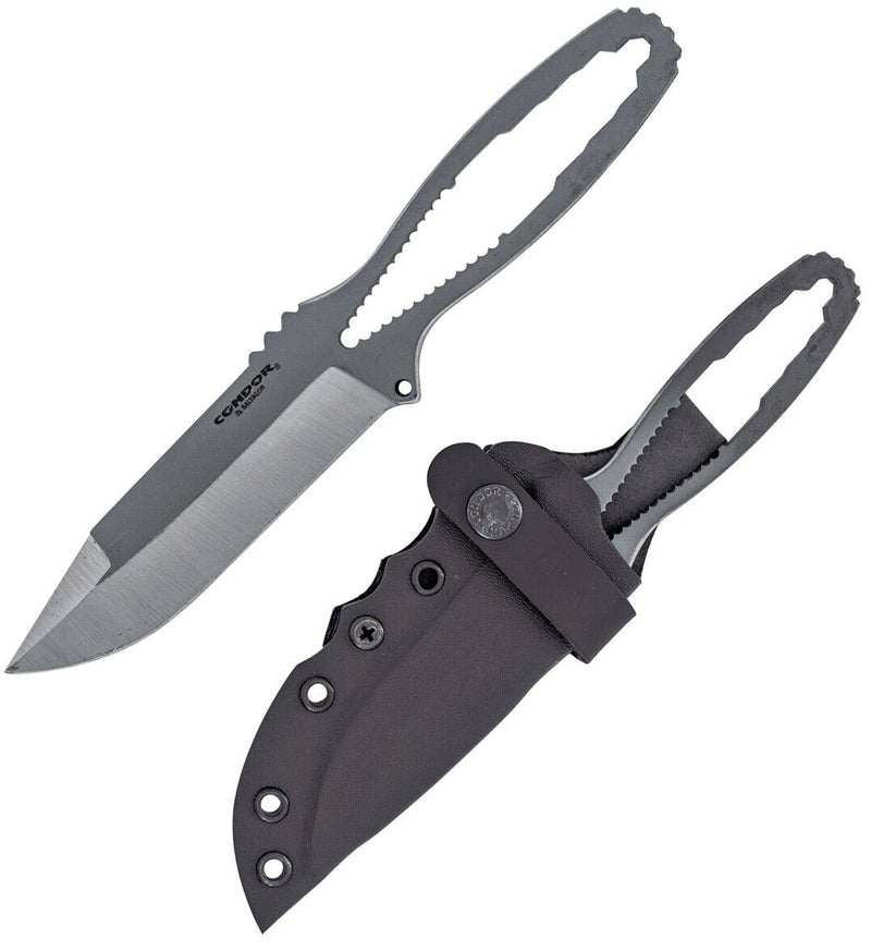 Condor Bikers Fixed Knife 4.75" 1075HC Steel One Piece Construction Blade TK803472HC -Condor - Survivor Hand Precision Knives & Outdoor Gear Store