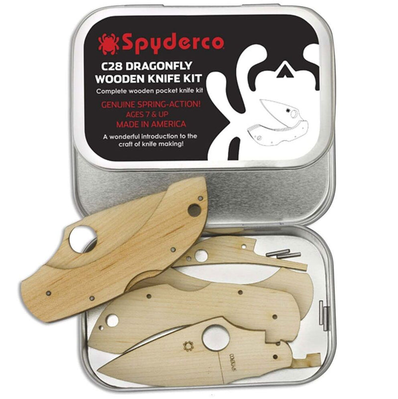 Spyderco Dragonfly Wood Knife Kit Unassembled Model of a Dragonfly Knife WDKIT1 -Spyderco - Survivor Hand Precision Knives & Outdoor Gear Store