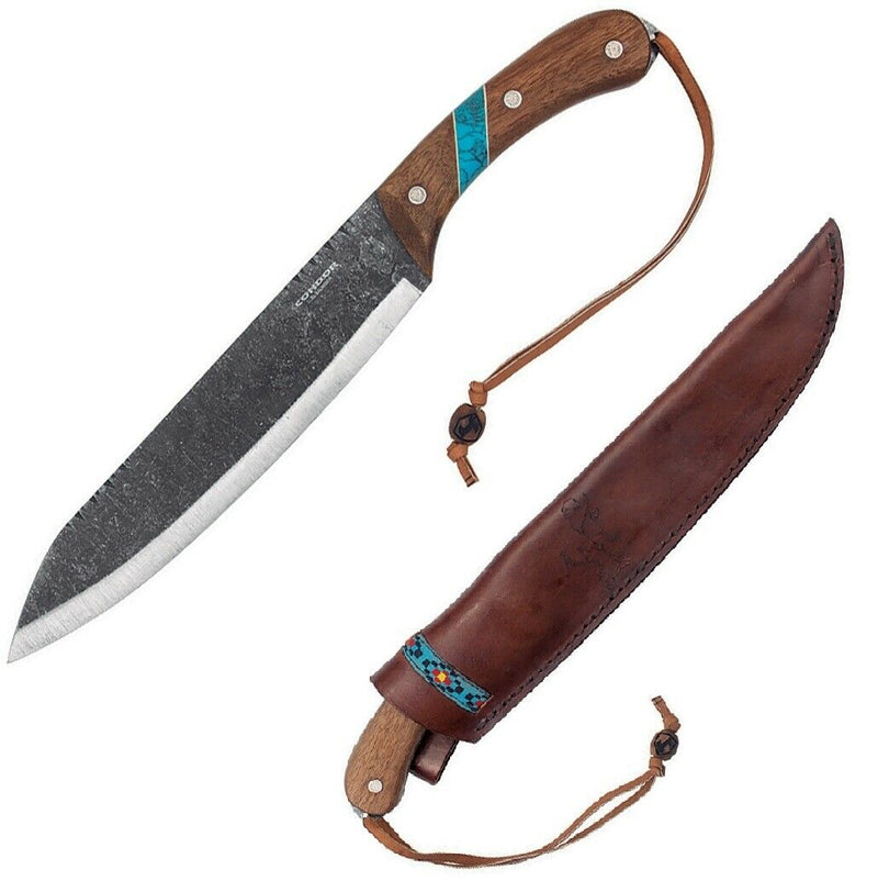 Condor River Fixed Machete 10" 1075HC Steel Full Tang Blade Walnut Handle TK282710HC -Condor - Survivor Hand Precision Knives & Outdoor Gear Store