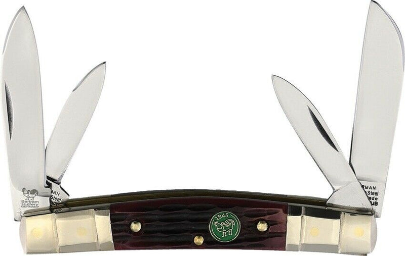 Hen & Rooster Congress Pocket Knife Carbon Steel Blades Brown Jigged Bone Handle 324CBRJB -Hen & Rooster - Survivor Hand Precision Knives & Outdoor Gear Store