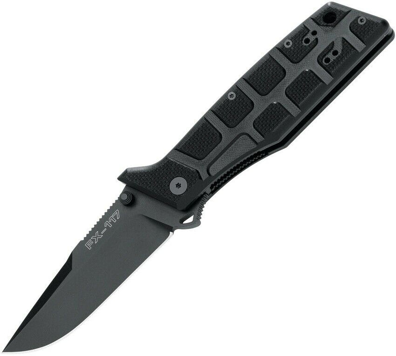 Fox Nighthawk Linerlock Folding Knife 3.75" Bohler N690 Steel Blade Black G10 Handle 117T -Fox - Survivor Hand Precision Knives & Outdoor Gear Store