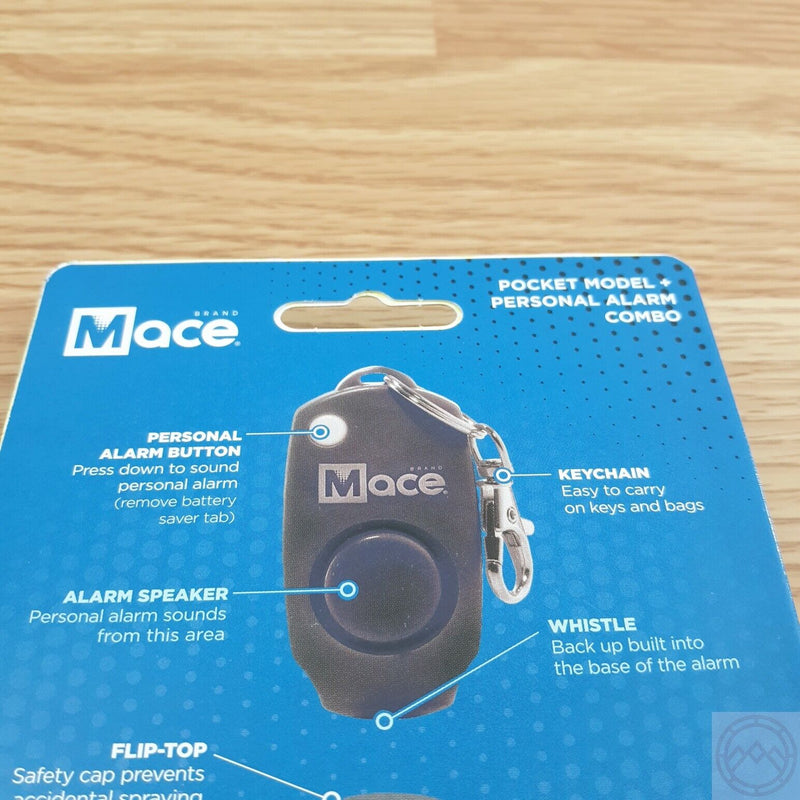 Mace Pocket Model/Alarm Combo 10% OC Pepper With UV Dye Up To 20 Bursts And Flip Top Safety Cap 80790 -Mace - Survivor Hand Precision Knives & Outdoor Gear Store