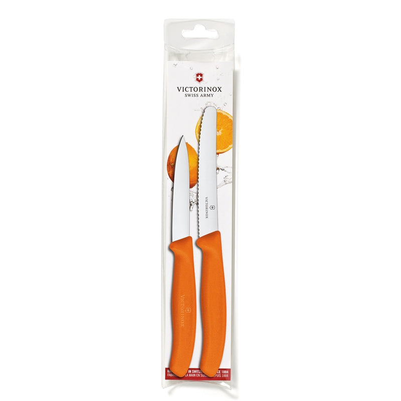 Victorinox Steak/Paring Set Kitchen Knife Stainless Steel Blades Orange Polypropylene Handle 67836L119X5 -Victorinox - Survivor Hand Precision Knives & Outdoor Gear Store