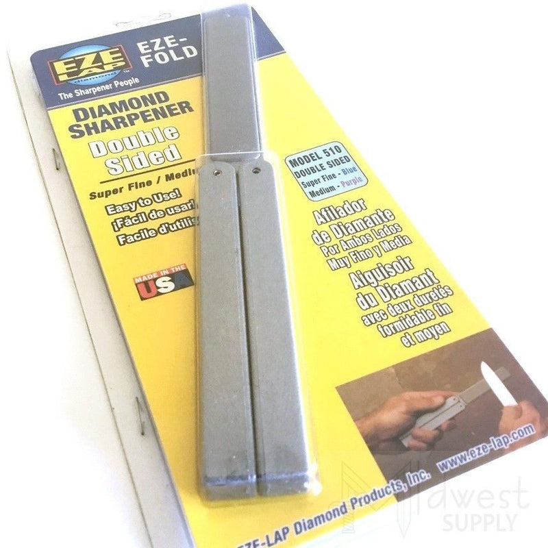 EZE-LAP Knife Sharpener Fold Out Super Fine and Medium Grit Combination Diamond L510 -EZE-Lap - Survivor Hand Precision Knives & Outdoor Gear Store