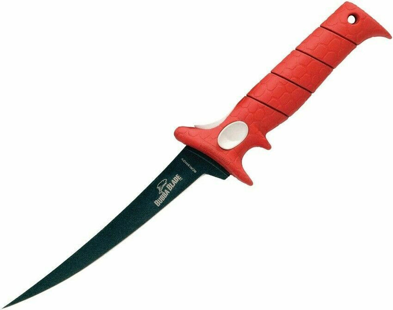 Bubba Blade Tapered Flex Fillet Kitchen Knife 7" High Carbon Steel Blade Red TPR Handle 17F -Bubba Blade - Survivor Hand Precision Knives & Outdoor Gear Store