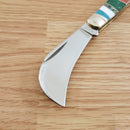 Rough Ryder Hawkbill Folding Knife 440B Steel Blade Stone/Abalone/MOP/Malachite And Turquoise 2406 -Rough Ryder - Survivor Hand Precision Knives & Outdoor Gear Store