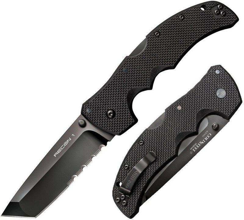 Cold Steel Recon 1 Folding Knife 4" S35VN Steel Blade Black Textured G10 Handle 27BTH -Cold Steel - Survivor Hand Precision Knives & Outdoor Gear Store