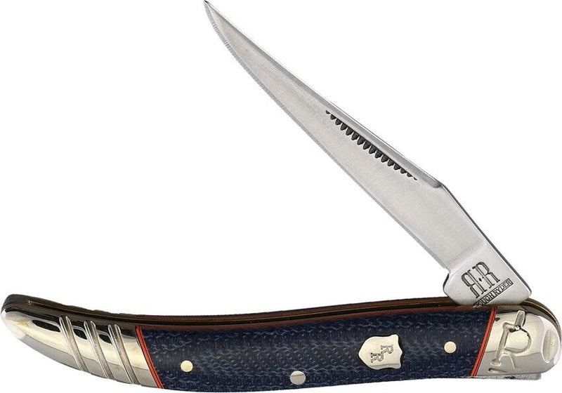 Rough Ryder Tiny Toothpick Folding Knife Stainless Steel Blade Blue Jean Micarta Handle 2353 -Rough Ryder - Survivor Hand Precision Knives & Outdoor Gear Store