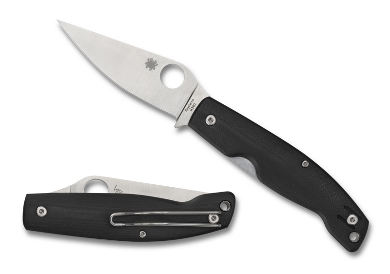 Spyderco Pattadese Linerlock Folding Knife 3.13" M390 Steel Blade Black G10 Handle 257GP -Spyderco - Survivor Hand Precision Knives & Outdoor Gear Store