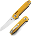 Bestech Knives Syntax Folding Knife 2.88" 14C28N Steel Blade Yellow G10 Handle KG40B -Bestech Knives - Survivor Hand Precision Knives & Outdoor Gear Store