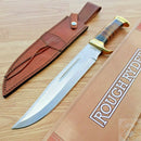 Rough Ryder Bowie Fixed Knife 11" Stainless Steel Blade Stacked Leather And Pakkawood Handle 2006 -Rough Ryder - Survivor Hand Precision Knives & Outdoor Gear Store