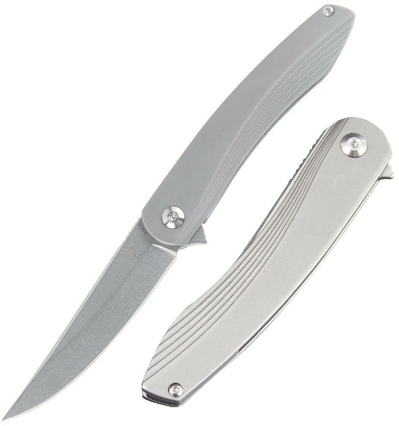 Kizer Cutlery Zen Folding Knife 3.25" Stonewash Finish S35VN Steel Blade Titanium Handle KI4553 -Kizer Cutlery - Survivor Hand Precision Knives & Outdoor Gear Store