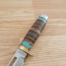 Rough Ryder Fixed Knife 4.5" Stainless Steel Skinner Blade Leather And Turquoise Handle 2390 -Rough Ryder - Survivor Hand Precision Knives & Outdoor Gear Store