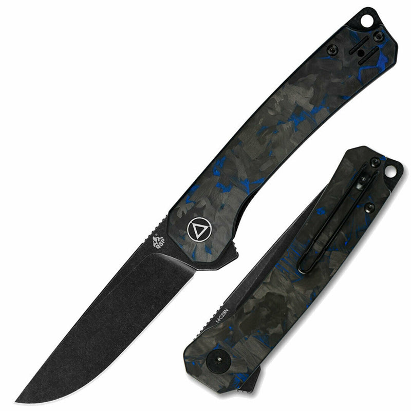 QSP Knife Osprey Folding Knife 3.25" 14C28N Black Steel Blade G10/Carbon Fiber Handle 139G2 -QSP Knife - Survivor Hand Precision Knives & Outdoor Gear Store