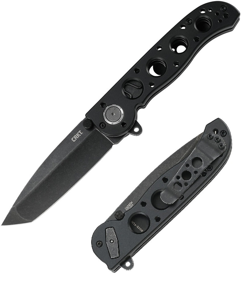 CRKT M16 Deadbolt Lock Folding Knife 3" D2 Tool Steel Blade Black Aluminum Handle 02DB -CRKT - Survivor Hand Precision Knives & Outdoor Gear Store